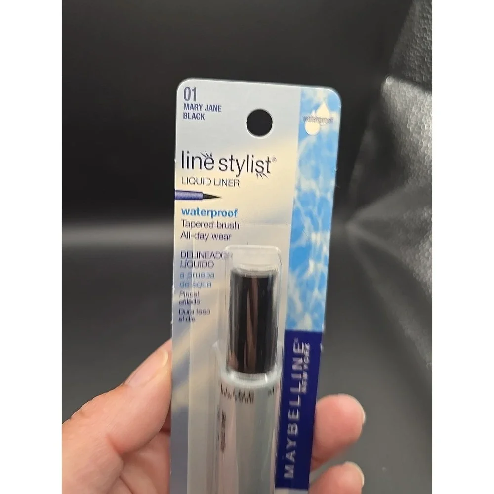 NOS Maybelline line stylist Waterproof Liquid Eye Eyeliner-01 MARY JANE BLACK